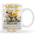 thumbnail image 2 of Lotusprinthandmade Lion From Mom To My Son I Love You For The Rest Of My Life White Ceramic Mug (15oz) (Made In US), 2 of 5