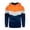Orange, variant on Blekii Men's Colour Block Side Panel Hoodie, Street Casual Sports Sweatshirt, Loose Fit with Unique Seam Design, Youthful Urban Streetwear, Comfortable for Daily Wear, Trendy Style