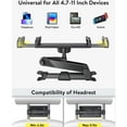 thumbnail image 2 of Car Ipad Holder Backseat Kids Car Headrest Tablet Mount Holder Stretchable Backseat Tablets Stand for Kids Compatible with iPad Air Mini/Cell Phone/Galaxy Tab/Switch Lite or Other 4.7-11" Device, 2 of 6