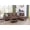 Brown, variant on Ponliving Furniture 3-Pieces Living Room Sofa Set