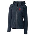 thumbnail image 2 of Women's Cutter & Buck  Heather Navy Los Angeles Angels City Connect Mainsail Full-Zip Hooded Jacket, 2 of 3