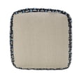 thumbnail image 4 of LR Home Medium Embroidered Geometric Indoor Square Pouf, Black/Blue, 16" x 16" x 16", 4 of 8
