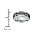 thumbnail image 4 of Metal Masters Mens Tungsten Carbide Ring Band Love you Thank you Dad Father's Day Carbon Fiber Inlay 8mm, 4 of 5