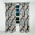 thumbnail image 2 of Designart "Concrete Wall Optical Art II" Brick Blackout Curtain Panels, 2 of 4
