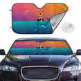 thumbnail image 2 of Uemuo Lighthouse and Whale Pattern Accordion Car Windshield Sun Shade, Foldable Reflective Sun Visor for Car, Reflector Windshield Sunshade-Medium, 2 of 7