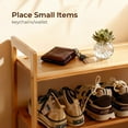 thumbnail image 5 of Hassch 3-Tier Bamboo Shoe Rack, Wooden Shoes Organizer for Entryway & Closet, 26.77"W Free Standing Storage Shelf for Front Door & Small Spaces, Natural, 5 of 9