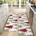 thumbnail image 4 of Kitchen Rugs Sets Of 2,Multicolor Christmas Tree Pattern Anti Fatigue Kitchen Mat Rugs Non Slip Washable,Decorative Kitchen Floor Mats for Kitchen,Sink,Laundry,17"X47", 4 of 5