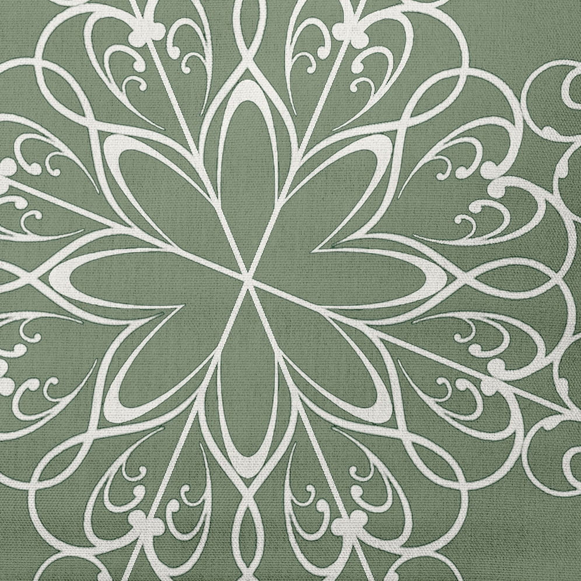 20" x 14" Simply Daisy Snowflake Polyester Accent Pillow, Sage Green (1 Count)