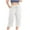 White, variant on Womens Elastic High Waisted Capris Pants Plus Size Gym Running Workout Athletic Capri Pants with Pockets