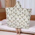 thumbnail image 5 of Beige Buffalo Skull Arrow Pattern Hooded Bath Towel，50"x30" for Ages 3 To 12 Kids, Quick Dry Lightweight Soft Microfiber Hood Beach Towel Cover Up for Kids, 5 of 7