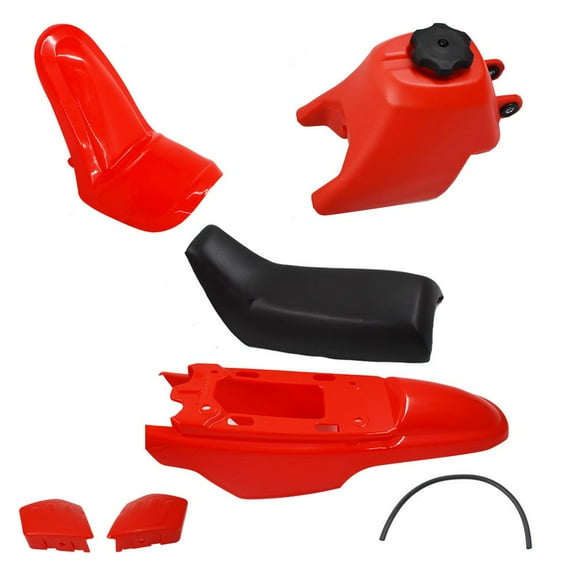 Red Plastic Fender Body Seat Kit with Gas Tank Fit for Yamaha PW50 PY50