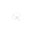thumbnail image 4 of Dining Table Set - 3 Piece Round Kitchen Table with 2 Burgundy Chairs - Mahogany Finish, 4 of 5