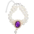 thumbnail image 1 of AURARMLET Sophisticated Purple Necklace 1Set for Small Dog with Durable Craftsmanship and Charms, 1 of 8