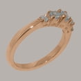 thumbnail image 3 of LBG British Made 9k Rose Gold Real Natural Aquamarine Womens band Ring - 33 size options - Size 8, 3 of 6