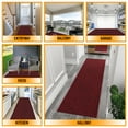 thumbnail image 5 of Ottomanson Non-Slip Hallway Runner Rug 2'7" x 27' Indoor/Outdoor Custom Size Utility Carpet for Garage, Red Ribbed, 5 of 9