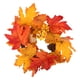 thumbnail image 2 of Guirnalda de hojas de arce simuladas, corona de hojas de arce, calabaza y bayas, decoración de pared para puerta y hogar, 2 of 8