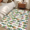 thumbnail image 4 of Tropical Cactus Area Rugs 4'x6', Washable Small Throw Rugs for Office Bathroom, Spring Summer Potted Plants Wooden Indoor Outdoor Rug Non-Slip Low Pile Carpet Runner Reversible Floor Mats, 4 of 8