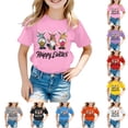 thumbnail image 5 of MUXiin Girls Easter Shirt Size 7 Rabbit Tops Egg Short Sleeve T Shirts Soft Easter's Day Blouse Tops Tee for Boys & Girls Easter Gifts for Kids(Grey,4-5 Years), 5 of 5
