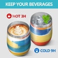 thumbnail image 4 of 12oz Stemless Wine Tumblers Colorful and Grey Abstract Art Artwork Vacuum Insulated Stainless Steel Travel Tumbler Cups Mug with Lid and Straw for Champaign,Cocktail,Beer with Cleaning Brush, 4 of 5