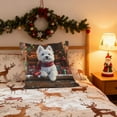 thumbnail image 6 of HCBY Christmas Winter Maltese Decorative Throw Pillow Covers, Dog Terrier Decorative Throw Pillows, Snowflake Porch Outdoor Pillowcase, Sofa Couch Cushion Case Home Decor Gift, 6 of 6