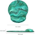 thumbnail image 3 of Ergonomic Mouse Pad with Gel Wrist Rest Support, IBAOLEA Non-Slip Rubber Base Wrist Rest Pad for Home, Office Easy Typing & Pain Relief, Green Marble Green Marble, 3 of 7