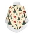 thumbnail image 5 of Cavosen Christmas Shawl Wraps for Women Fleece Elegant Shawls Christmas tree Soft Thicken Warm Open Front Scarves Casual Fall Everyday Wear, 5 of 6