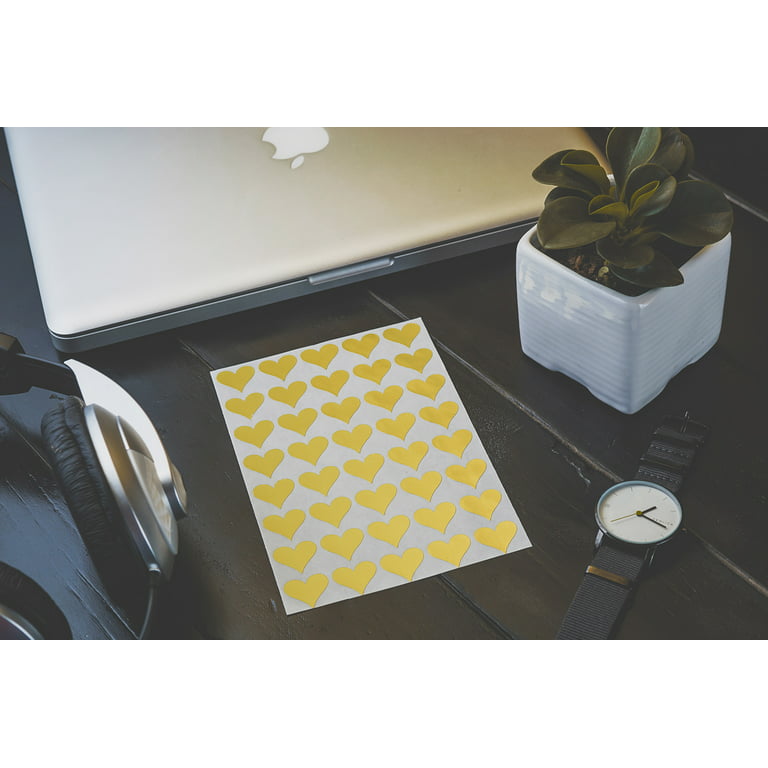 80-160pcs Transparent Bronzing Heart Stickers Envelope Seals Label