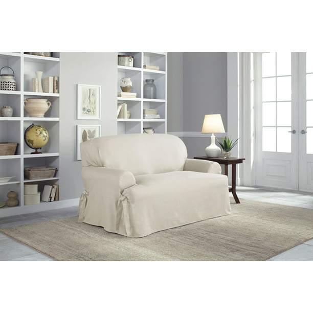 Serta 100% Cotton Duck Relaxed-Fit Furniture Slipcovers ...