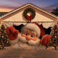 thumbnail image 2 of Santa Claus Garage Door Banner,Christmas Yard Party Winter Holiday Outdoor Large Decor Hanging Backdrop, 2 of 9