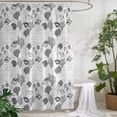 thumbnail image 2 of Xipuska Coastal Grey Shower Curtain - Water Repellent Fabric Shower Curtains Washable, Retro Ocean Coral Shell Starfish Seahorse Decorative Polyester Cloth Bathroom Curtains Modern Bath Decor 66"x72", 2 of 6