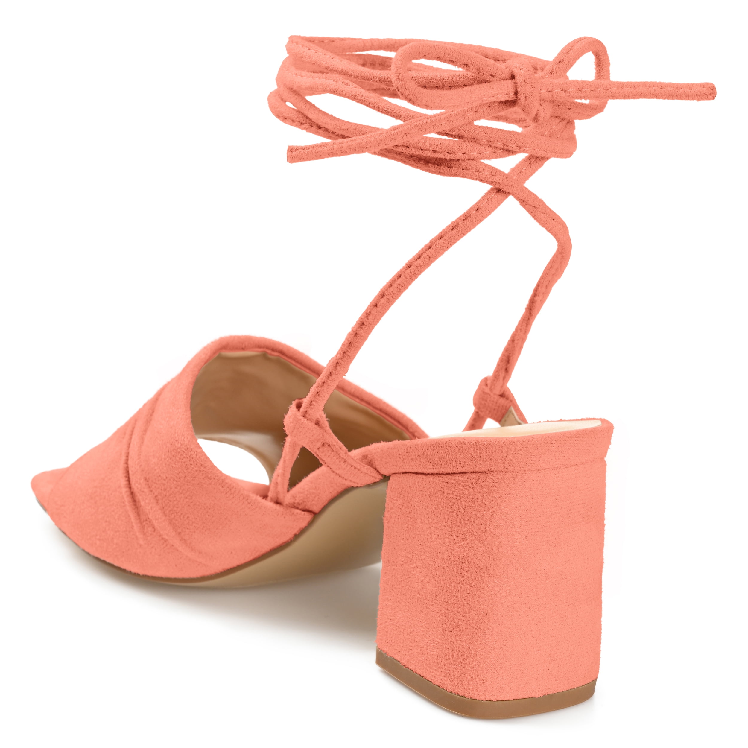 Journee Womens Felisity Open Square Toe Block Heel Dress Sandals