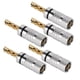 thumbnail image 1 of Conectores 5 Piezas J.10054 Conector Tipo Banana Dentado 4 Mm Sin Soldadura Chapado En Oro De 24 Quilates Cable De Altavoz Conectores Tipo Banana Para Revestimiento De Cables De, 1 of 7