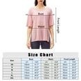thumbnail image 2 of Camiseta holgada de mujer Medias mangas Abertura lateral Cubiertas para deportes Abanopi Rosa/XS, 2 of 7
