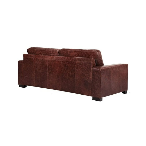 Capsule Volo Design Cooper Leather Sofa In Distressed Brown