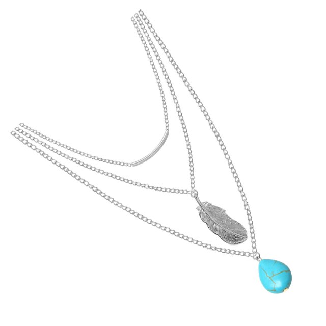 Qarigey Collar de aleación elegante para mujer, adorno para el cuerpo, colgante de joyería para mujer, collares de piedra, regalo de cumpleaños, Type3 NO3 Qarigey AP011152-02B