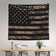 thumbnail image 2 of Pofeuu American Flag with Desert Camouflage Print Wall Tapestry Decoration Wall Hanging Tapestry 60 x 51 Inch, 2 of 6