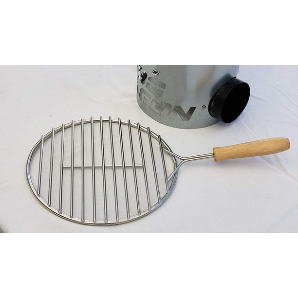 BBQ Dragon Cooking Grate for Charcoal Chimneys, Sears Meat in Seconds for Sous Vide, Flames are