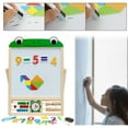 thumbnail image 1 of Tablero de dibujo de dos cara, caballete de rompecabezas Aprendizaje educativo Juguetes para niños Pizarra blanca, para niños de 3 4 5 , Rana yotijar Tablero de dibujo, 1 of 9