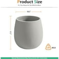 thumbnail image 2 of Oval Concrete Planter Outdoor, Large Cement Plant Pots Indoor for Trees Flowers (Gray, 18.5 inch), 2 of 6
