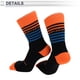 thumbnail image 4 of Calcetines de ciclismo Unique Bargains, absorbentes de sudor, antiolor, antifricción, naranja y azul, nylon, tamaño L, 1 par, rayas bicolor, 4 of 6