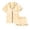 Gold, variant on REDARER Kids' Satin Pajama Set Short Sleeve Button-Down Top & Shorts Classic Sleepwear for Boys & Girls,8-9 Years