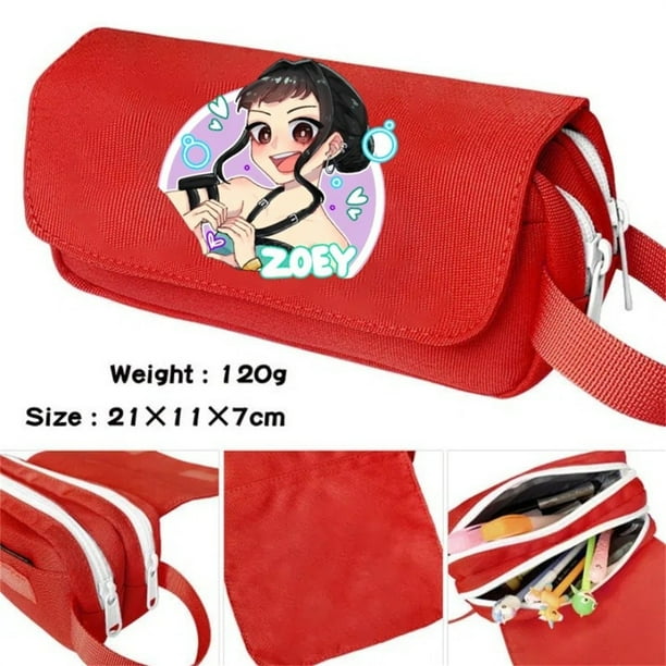 Kpop Demon Hunters Large Pencil Case with Zipper 7.8" Storage Pen Bag Organizer Stationery, Portable Makeup Bag Best Cute Xmas Collectible Birthday Gift
