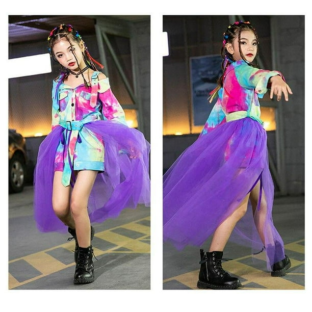 Model Catwalk Stage Costumes For Girls Long Sleeve Jazz Dance Dress Kids Hip Hop Dancewear Modern Street Dance Clothing Walmart