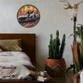 thumbnail image 7 of Wall Clock Decorative - Retro Colorful Race Car Print 2D Vintage Wall Clocks Battery Operated Silent Non-Ticking for Bedroom, Living Room, Kitchen, Office, Classroom, 10 Inch, 7 of 7