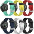 thumbnail image 1 of Watch Band Compatible with Garmin Forerunner 235, Soft Silicone Replacement Watch Band for Garmin Forerunner 235/235 Lite/220/230/620/630/735XT Smart Watch, 6PCS (Multi-Colors), 1 of 7