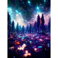 thumbnail image 1 of 5D DIY Drills Diamond Painting Set Colorful Waterfall Night View Handmade Cross Modern Home De30*40cm, frame not included., 1 of 4