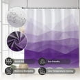 thumbnail image 6 of 72x84inch Romantic Purple Mountain Texture Shower Curtain Abstract Art Abstract Pattern Purple Gradient Popular Design Home Bathroom Stall Bathtubs Decoration Bath Curtain with Hooks, 6 of 6