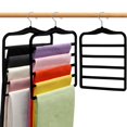 thumbnail image 1 of Organizadores de armario SHUKEEKA, paquete de 3 perchas de terciopelo para pantalones, 1 of 7