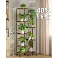 Bamworld Mobile Wood Plant Stand with Casters, Indoor/Outdoor Rolling