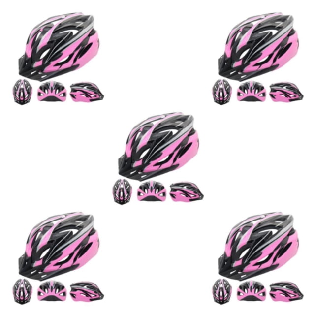 QualitChoice Multifunctional Helmet Road Bike - Enjoy Versatility And Multiple Features For Any Cycling Adventure 012 black pink 5Set